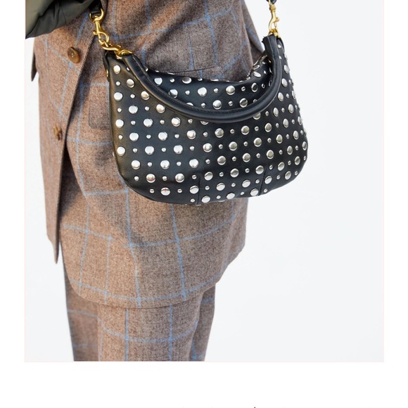 Clare V Petit Moyen Black W/ Silver Studs NWT RARE - Picture 6 of 17